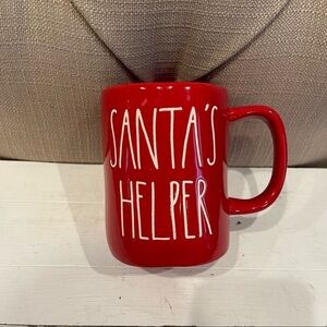 Rae Dunn By Magenta SANTA'S HELPER Red Ceramic Coffee Tea Mug